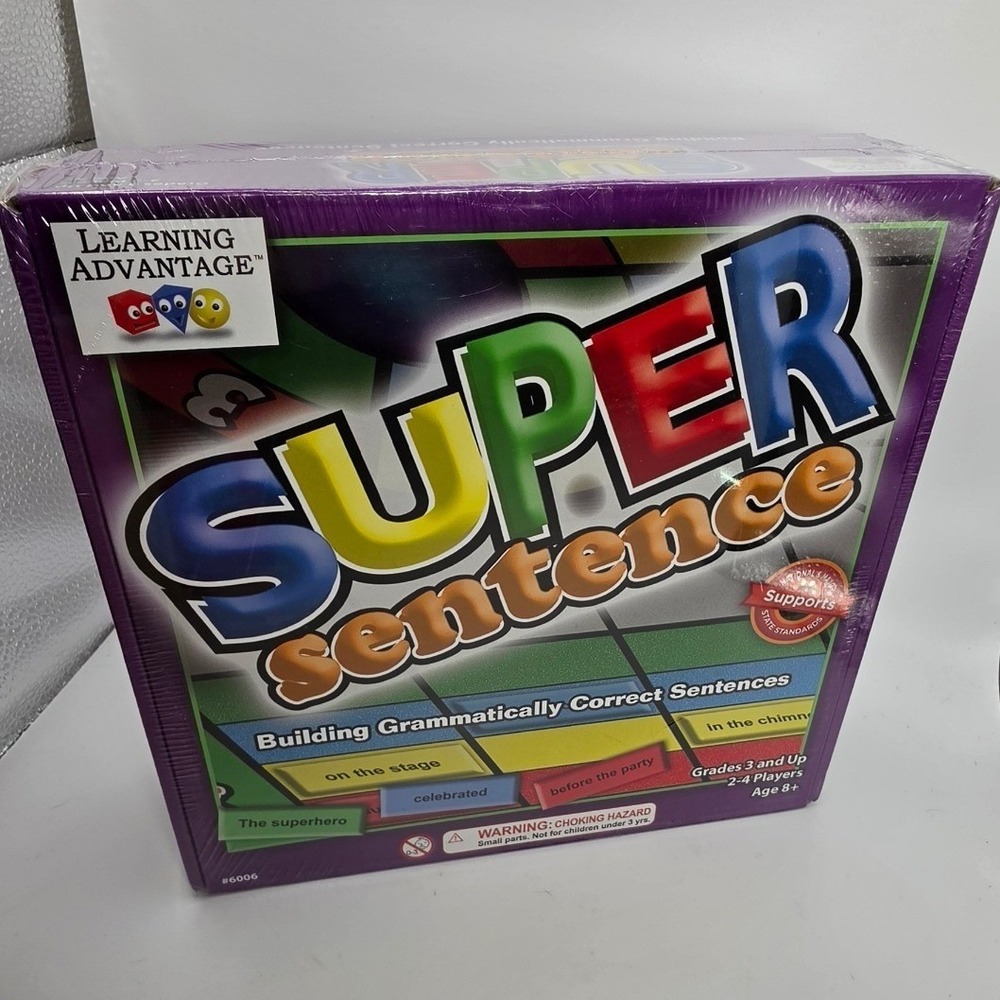Learning Advantage Super Sentence Board Game Grammar Building 6006 New Sealed